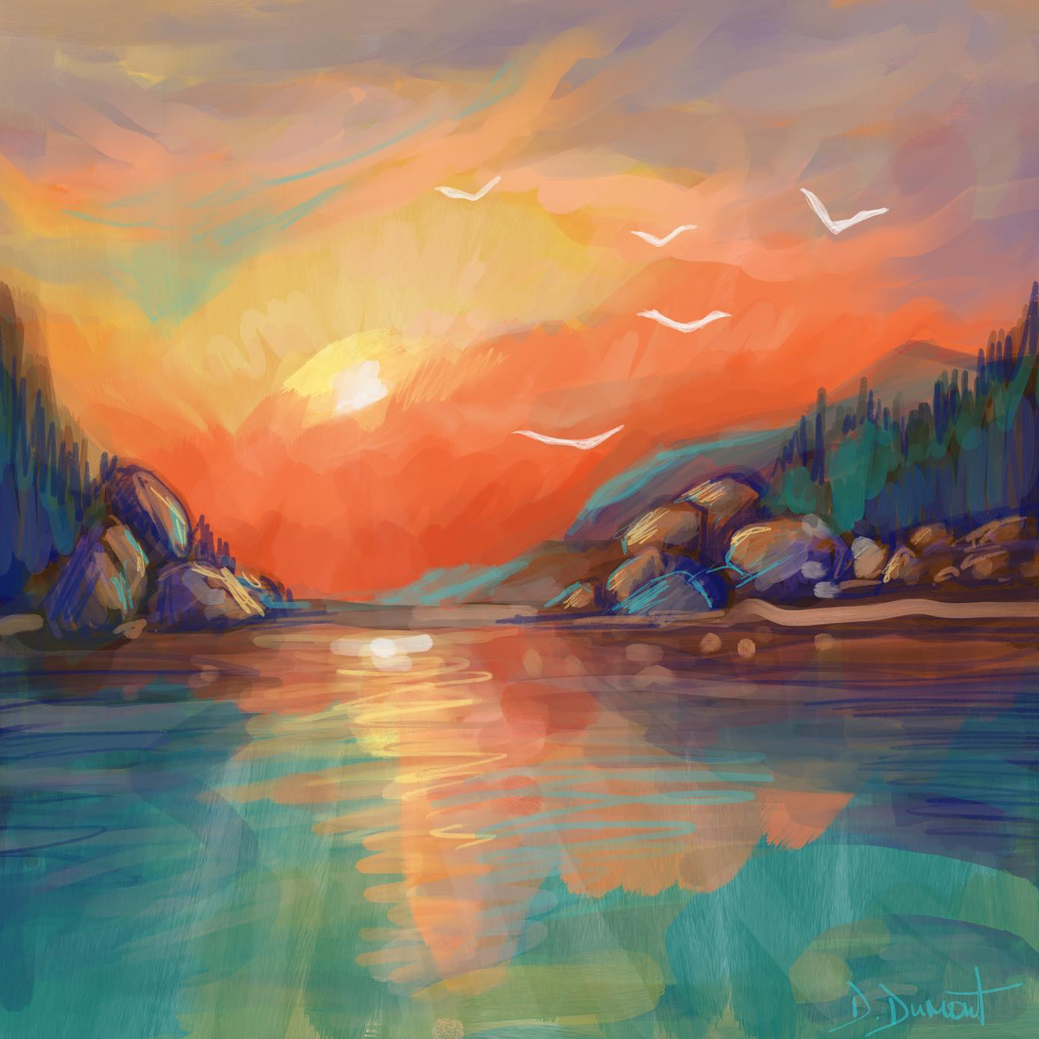 Aquarelles, peintures et dessins inspirés du Bas-Saint-Laurent par Dominique Dumont | domdum.