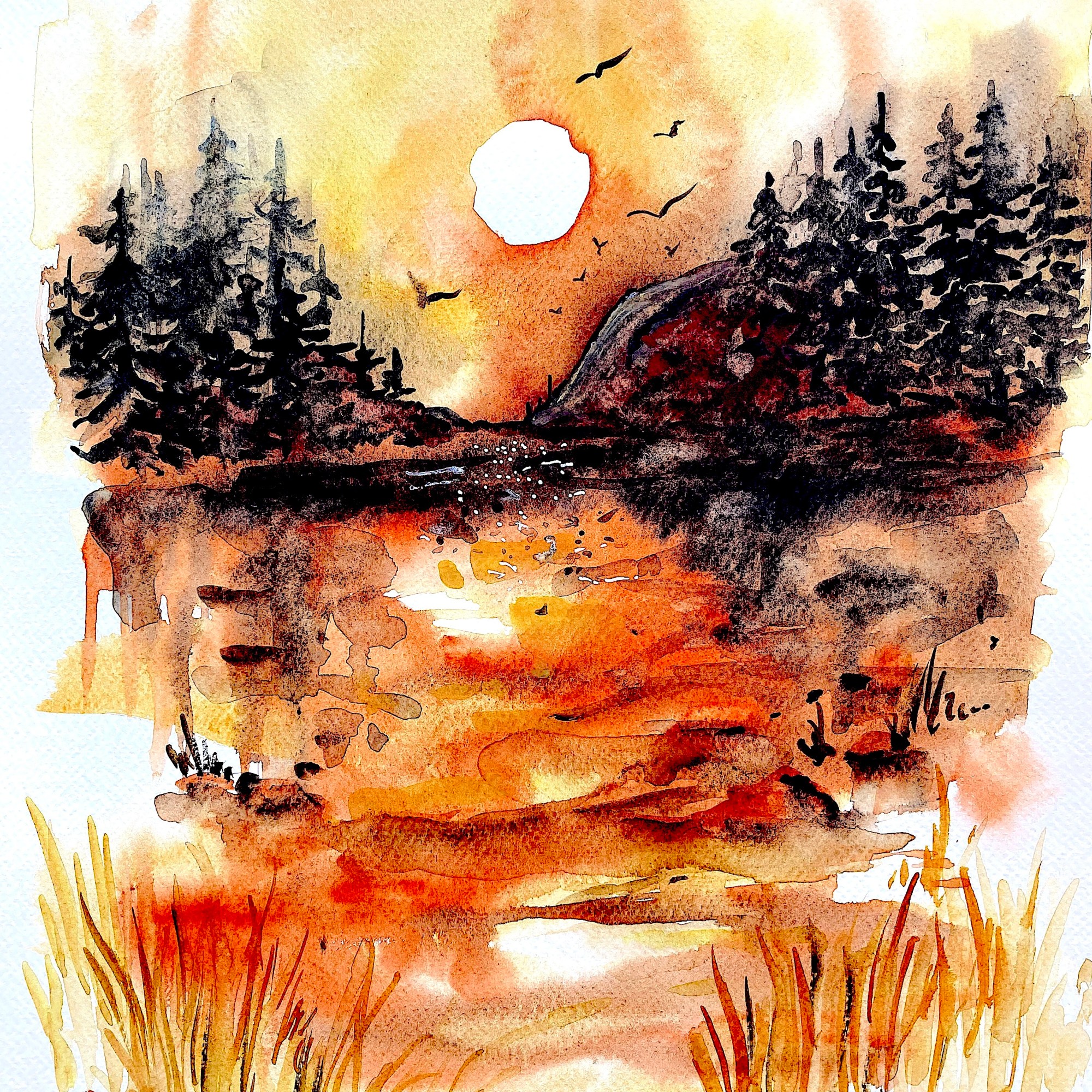 Aquarelles, peintures et dessins inspirés du Bas-Saint-Laurent par Dominique Dumont | domdum.